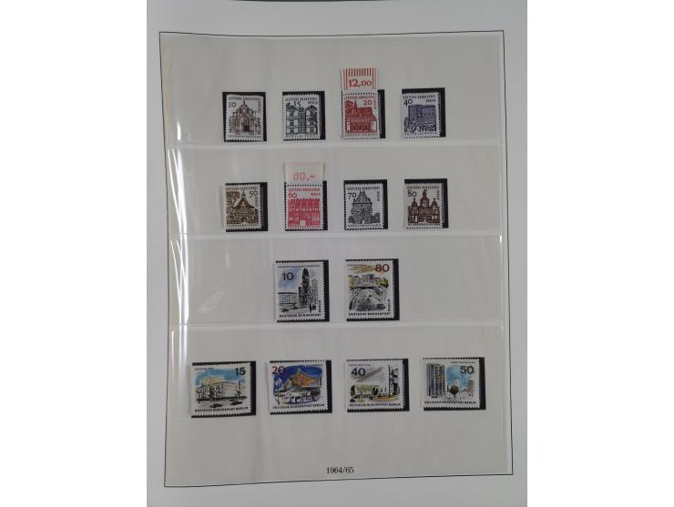 1949/80 (ca.), postfrische (vereinzelt ungebrauchte) und zusätzlich gestempelte Sammlungen Bund, Berlin und DDR in 3 Kartons,