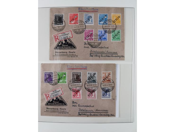 1949/80 (ca.), postfrische (vereinzelt ungebrauchte) und zusätzlich gestempelte Sammlungen Bund, Berlin und DDR in 3 Kartons,