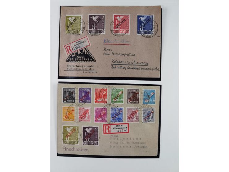 1949/80 (ca.), postfrische (vereinzelt ungebrauchte) und zusätzlich gestempelte Sammlungen Bund, Berlin und DDR in 3 Kartons,