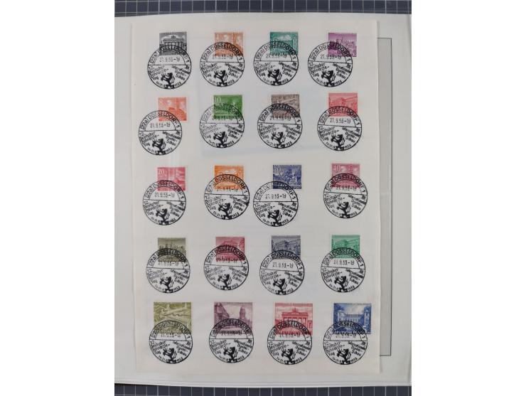 1949/80 (ca.), postfrische (vereinzelt ungebrauchte) und zusätzlich gestempelte Sammlungen Bund, Berlin und DDR in 3 Kartons,
