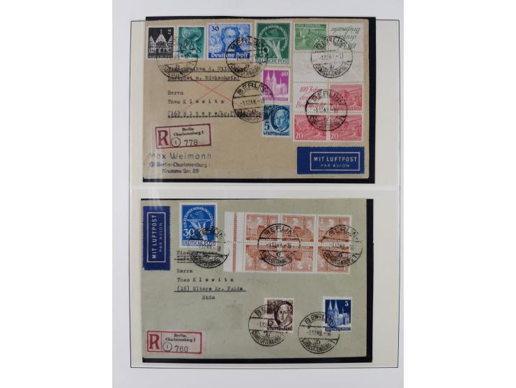 1949/80 (ca.), postfrische (vereinzelt ungebrauchte) und zusätzlich gestempelte Sammlungen Bund, Berlin und DDR in 3 Kartons,