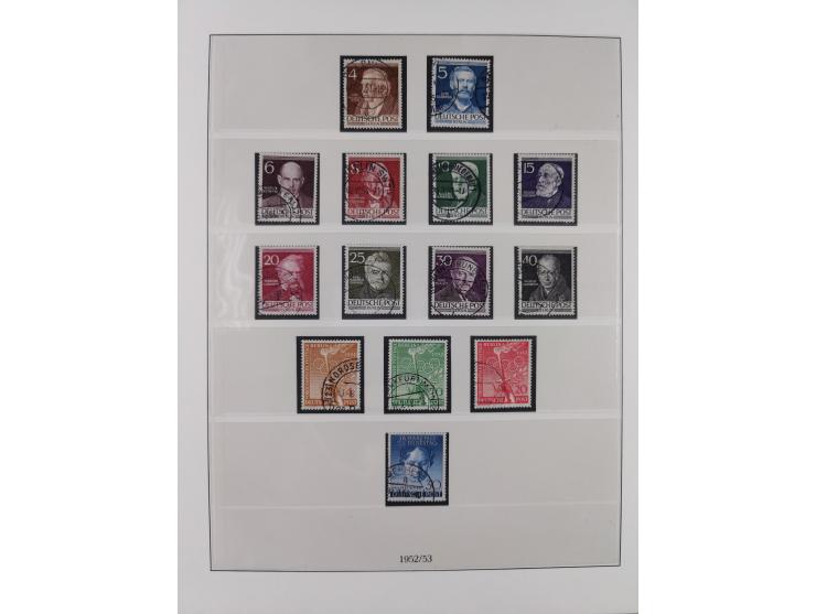 1949/80 (ca.), postfrische (vereinzelt ungebrauchte) und zusätzlich gestempelte Sammlungen Bund, Berlin und DDR in 3 Kartons,