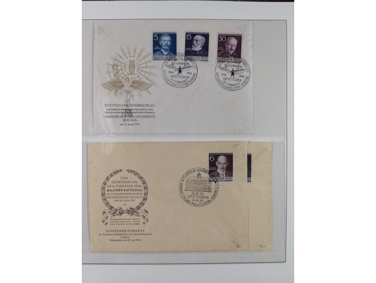 1949/80 (ca.), postfrische (vereinzelt ungebrauchte) und zusätzlich gestempelte Sammlungen Bund, Berlin und DDR in 3 Kartons,
