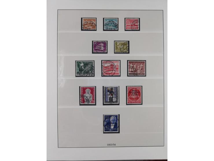 1949/80 (ca.), postfrische (vereinzelt ungebrauchte) und zusätzlich gestempelte Sammlungen Bund, Berlin und DDR in 3 Kartons,