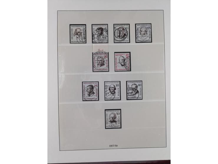 1949/80 (ca.), postfrische (vereinzelt ungebrauchte) und zusätzlich gestempelte Sammlungen Bund, Berlin und DDR in 3 Kartons,