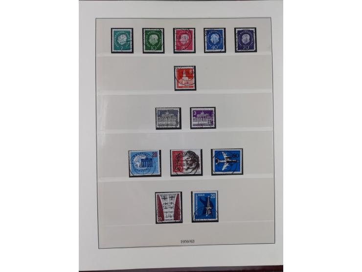 1949/80 (ca.), postfrische (vereinzelt ungebrauchte) und zusätzlich gestempelte Sammlungen Bund, Berlin und DDR in 3 Kartons,