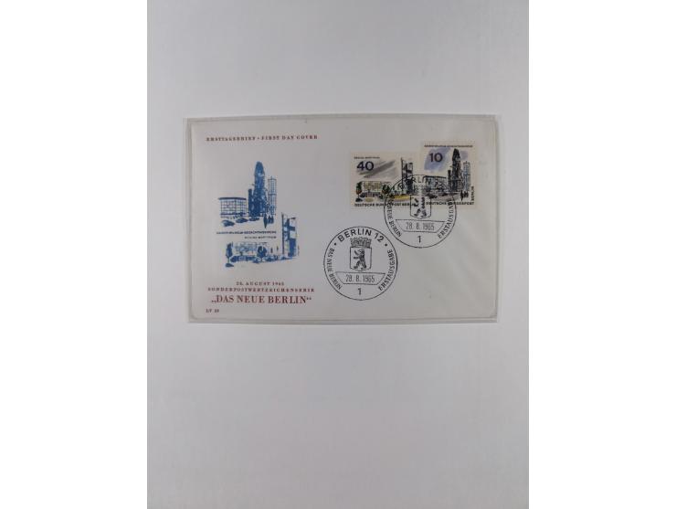 1949/80 (ca.), postfrische (vereinzelt ungebrauchte) und zusätzlich gestempelte Sammlungen Bund, Berlin und DDR in 3 Kartons,