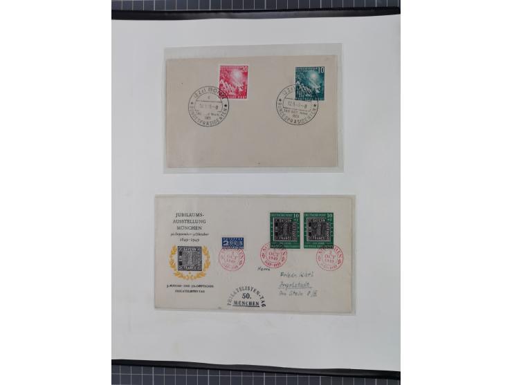 1949/80 (ca.), postfrische (vereinzelt ungebrauchte) und zusätzlich gestempelte Sammlungen Bund, Berlin und DDR in 3 Kartons,