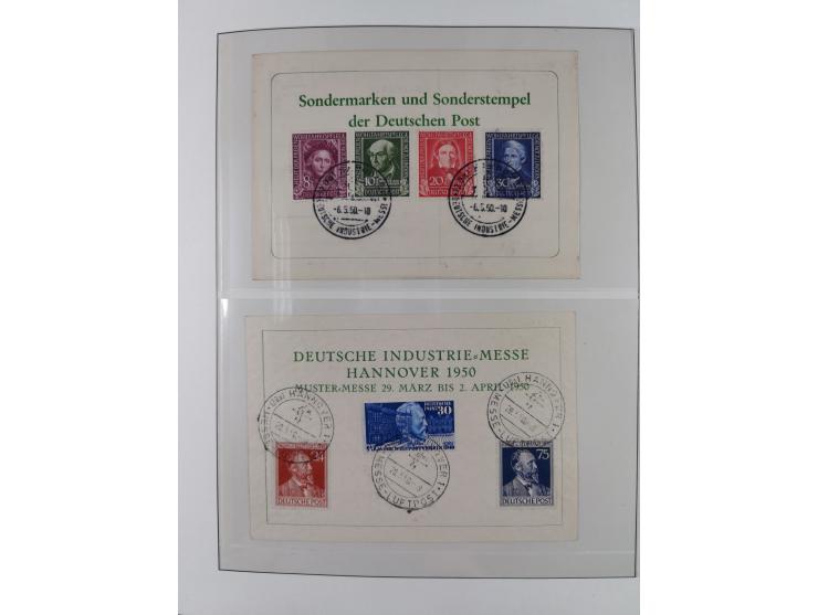 1949/80 (ca.), postfrische (vereinzelt ungebrauchte) und zusätzlich gestempelte Sammlungen Bund, Berlin und DDR in 3 Kartons,