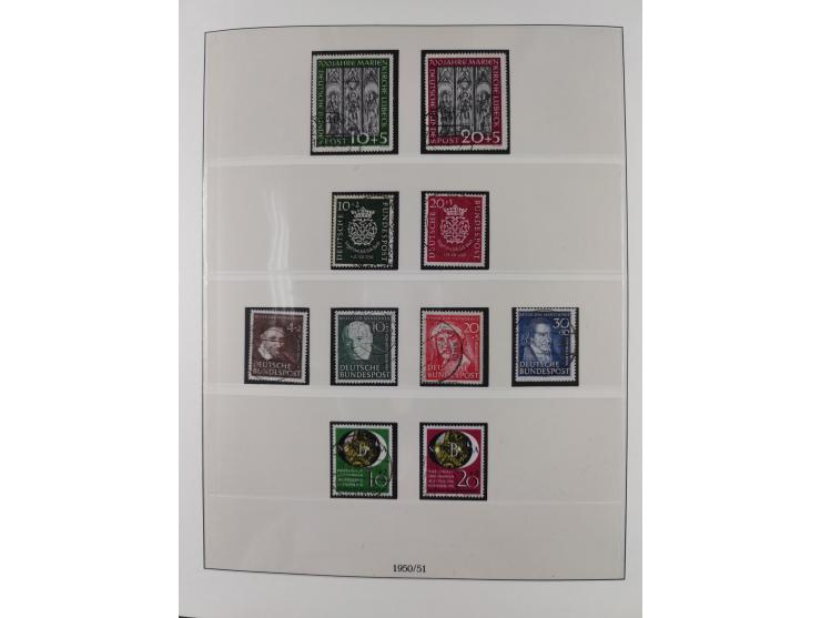 1949/80 (ca.), postfrische (vereinzelt ungebrauchte) und zusätzlich gestempelte Sammlungen Bund, Berlin und DDR in 3 Kartons,