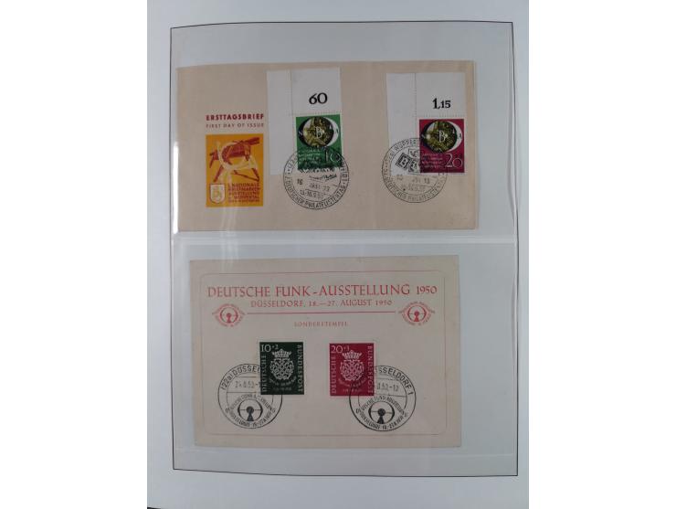 1949/80 (ca.), postfrische (vereinzelt ungebrauchte) und zusätzlich gestempelte Sammlungen Bund, Berlin und DDR in 3 Kartons,