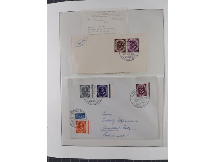 1949/80 (ca.), postfrische (vereinzelt ungebrauchte) und zusätzlich gestempelte Sammlungen Bund, Berlin und DDR in 3 Kartons,