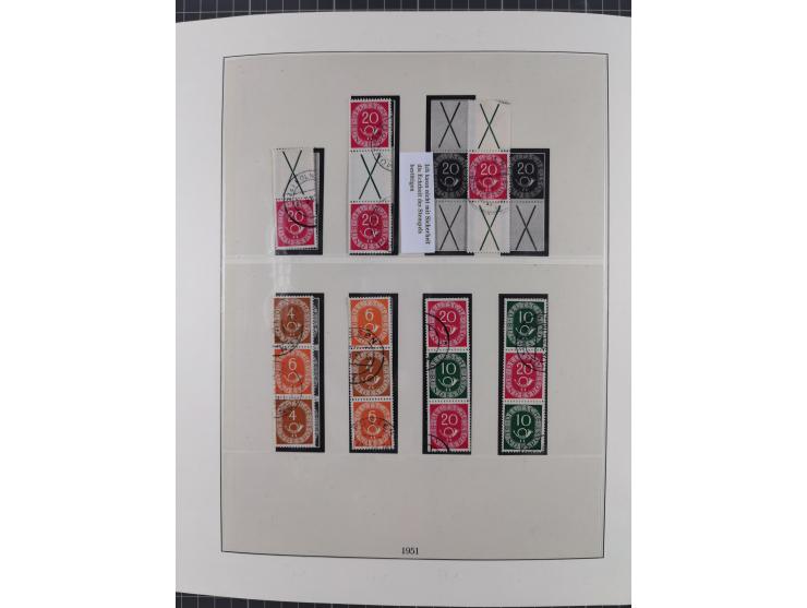 1949/80 (ca.), postfrische (vereinzelt ungebrauchte) und zusätzlich gestempelte Sammlungen Bund, Berlin und DDR in 3 Kartons,