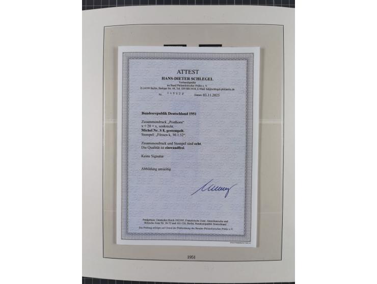 1949/80 (ca.), postfrische (vereinzelt ungebrauchte) und zusätzlich gestempelte Sammlungen Bund, Berlin und DDR in 3 Kartons,