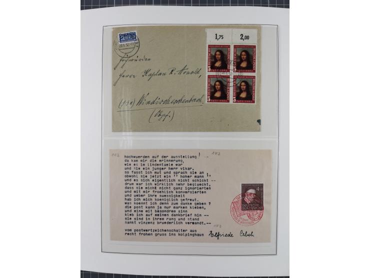 1949/80 (ca.), postfrische (vereinzelt ungebrauchte) und zusätzlich gestempelte Sammlungen Bund, Berlin und DDR in 3 Kartons,