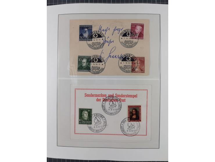 1949/80 (ca.), postfrische (vereinzelt ungebrauchte) und zusätzlich gestempelte Sammlungen Bund, Berlin und DDR in 3 Kartons,