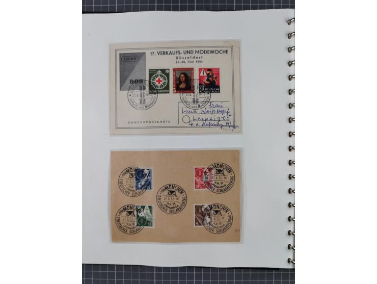 1949/80 (ca.), postfrische (vereinzelt ungebrauchte) und zusätzlich gestempelte Sammlungen Bund, Berlin und DDR in 3 Kartons,