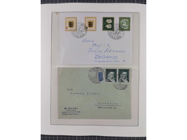 1949/80 (ca.), postfrische (vereinzelt ungebrauchte) und zusätzlich gestempelte Sammlungen Bund, Berlin und DDR in 3 Kartons,