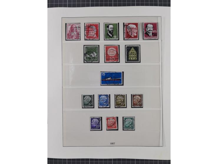 1949/80 (ca.), postfrische (vereinzelt ungebrauchte) und zusätzlich gestempelte Sammlungen Bund, Berlin und DDR in 3 Kartons,
