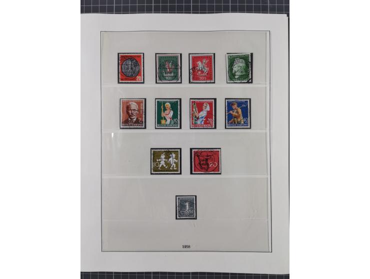 1949/80 (ca.), postfrische (vereinzelt ungebrauchte) und zusätzlich gestempelte Sammlungen Bund, Berlin und DDR in 3 Kartons,