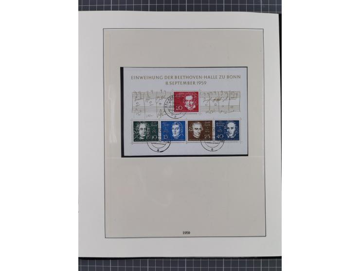 1949/80 (ca.), postfrische (vereinzelt ungebrauchte) und zusätzlich gestempelte Sammlungen Bund, Berlin und DDR in 3 Kartons,