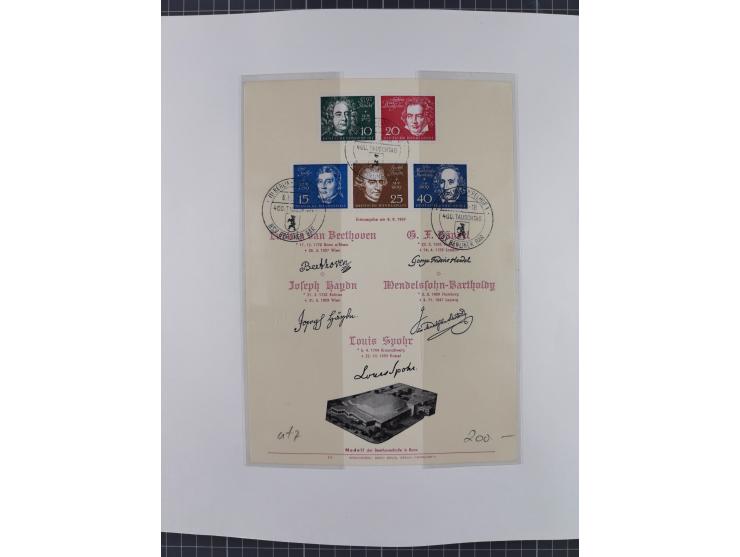 1949/80 (ca.), postfrische (vereinzelt ungebrauchte) und zusätzlich gestempelte Sammlungen Bund, Berlin und DDR in 3 Kartons,