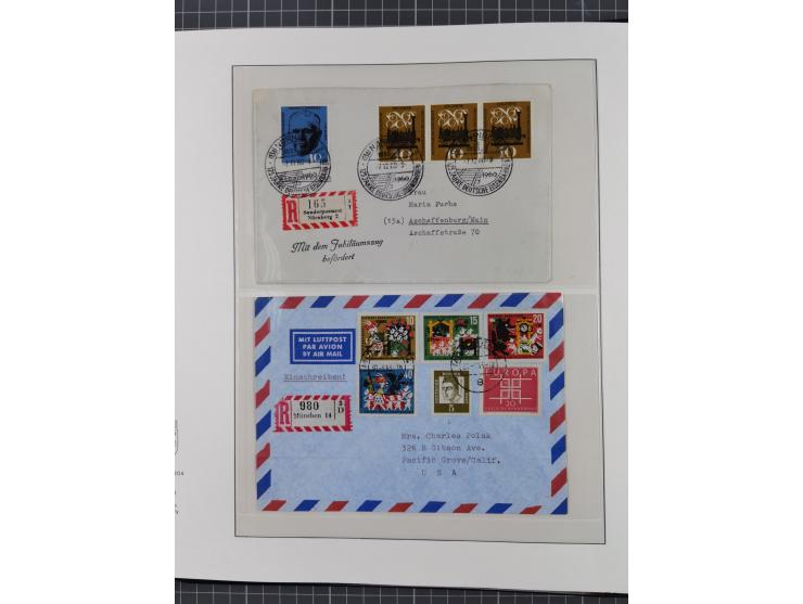 1949/80 (ca.), postfrische (vereinzelt ungebrauchte) und zusätzlich gestempelte Sammlungen Bund, Berlin und DDR in 3 Kartons,