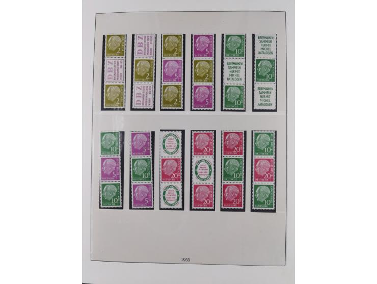1949/74, Zusammendrucke, postfrische, in den Hauptnummern komplette Sammlung; sehr schöne Erhaltung.

