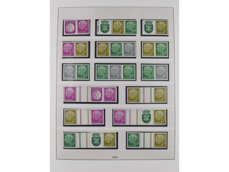 1949/74, Zusammendrucke, postfrische, in den Hauptnummern komplette Sammlung; sehr schöne Erhaltung.

