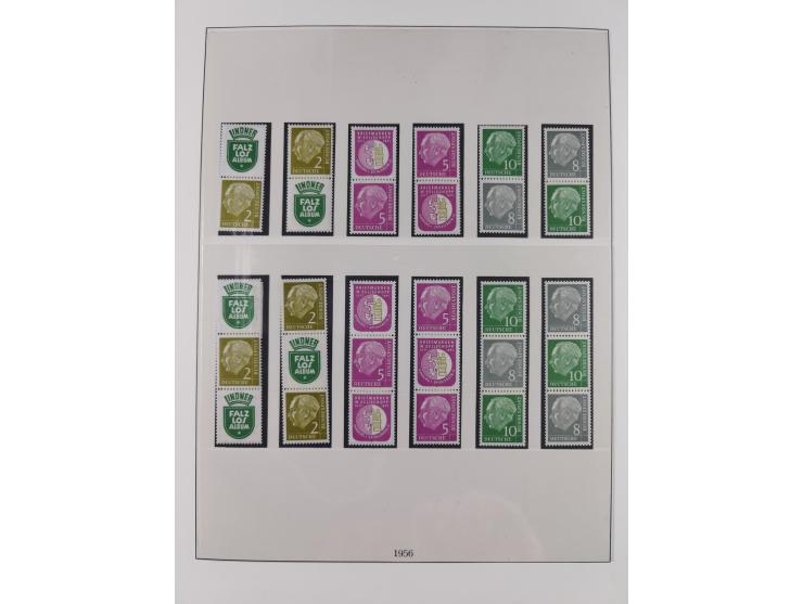 1949/74, Zusammendrucke, postfrische, in den Hauptnummern komplette Sammlung; sehr schöne Erhaltung.

