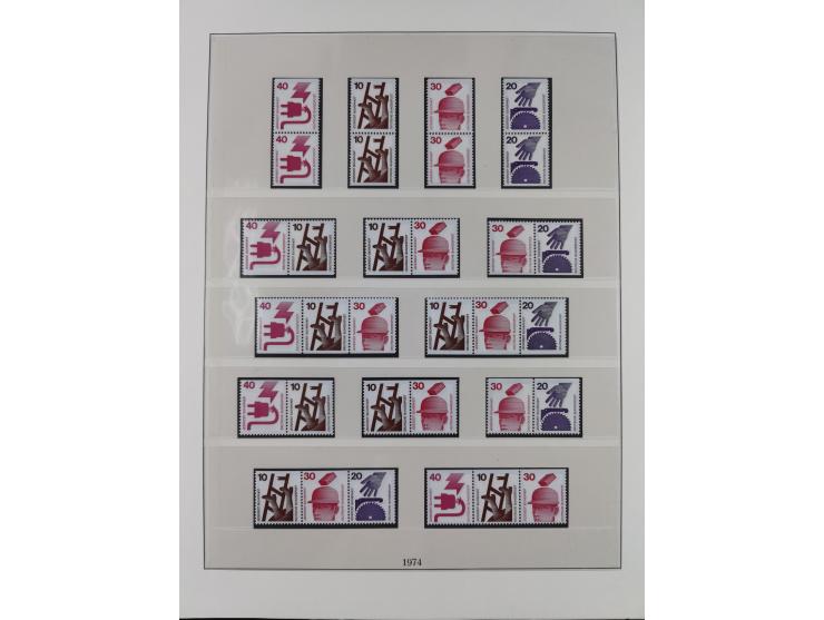 1949/74, Zusammendrucke, postfrische, in den Hauptnummern komplette Sammlung; sehr schöne Erhaltung.

