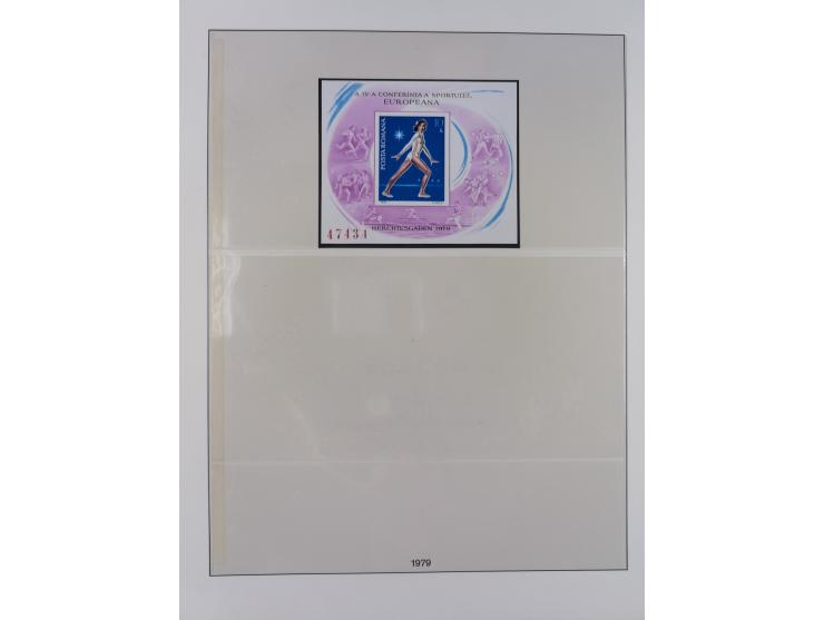 1949/79, postfrische und zusätzlich gestempelte Sammlung, in den Hauptnummern komplett, einschließlich Vor- und Mitläufern, d