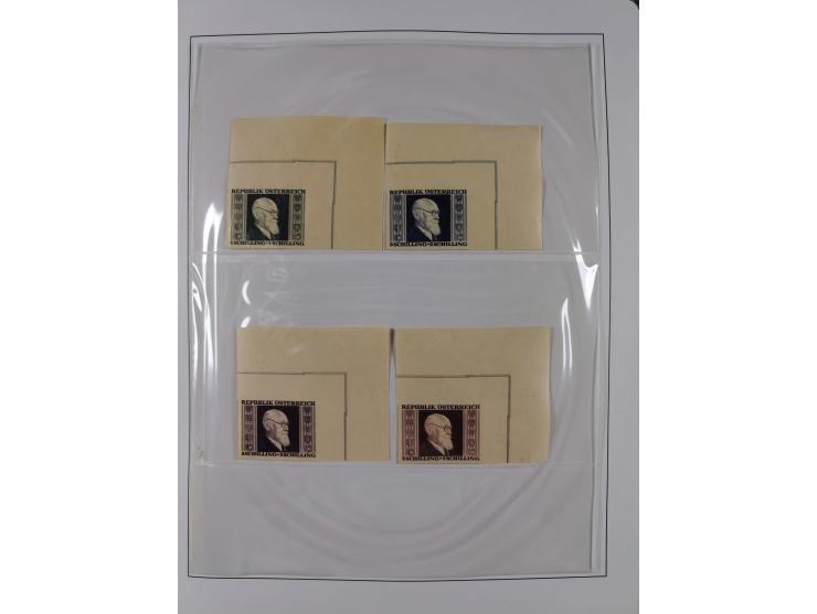 1945/78, postfrische und meist zusätzlich gestempelte Sammlung, in den Hauptnummern komplett, dabei Renner-Kleinbogen und Vög