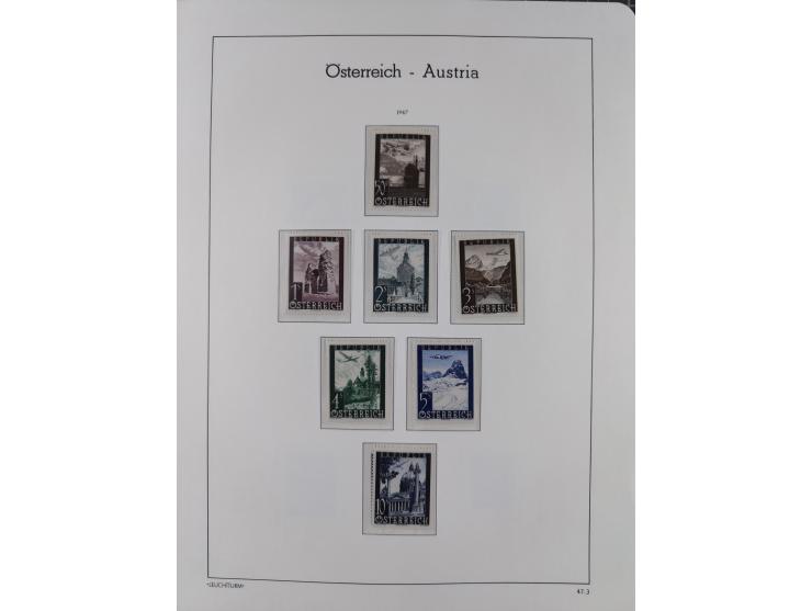 1945/78, postfrische und meist zusätzlich gestempelte Sammlung, in den Hauptnummern komplett, dabei Renner-Kleinbogen und Vög