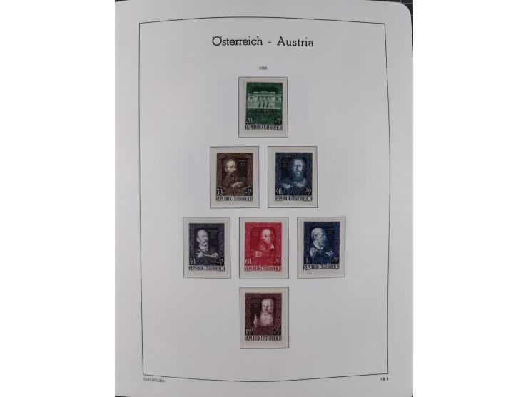 1945/78, postfrische und meist zusätzlich gestempelte Sammlung, in den Hauptnummern komplett, dabei Renner-Kleinbogen und Vög