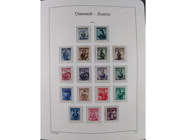 1945/78, postfrische und meist zusätzlich gestempelte Sammlung, in den Hauptnummern komplett, dabei Renner-Kleinbogen und Vög