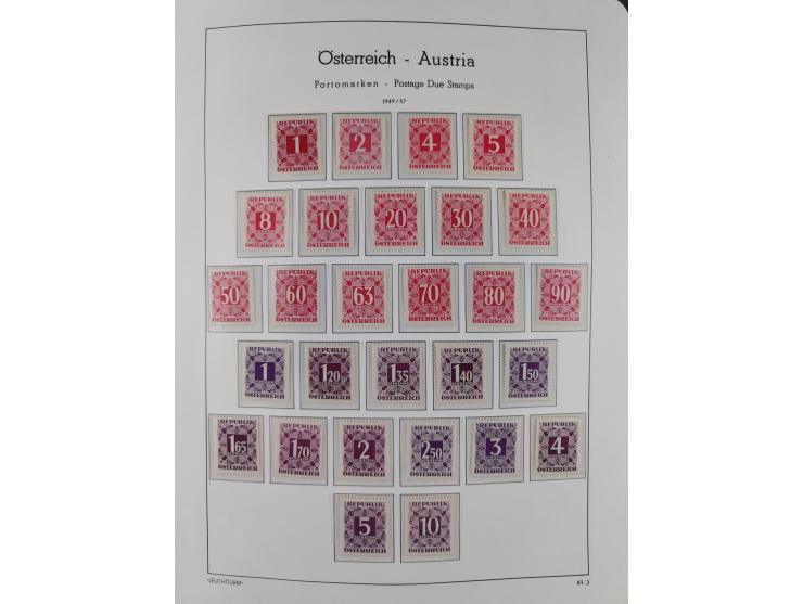 1945/78, postfrische und meist zusätzlich gestempelte Sammlung, in den Hauptnummern komplett, dabei Renner-Kleinbogen und Vög