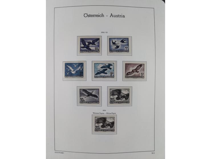 1945/78, postfrische und meist zusätzlich gestempelte Sammlung, in den Hauptnummern komplett, dabei Renner-Kleinbogen und Vög