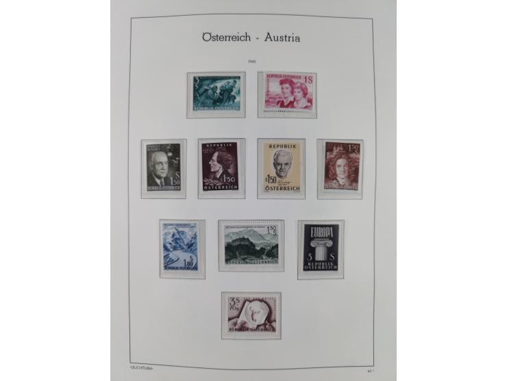 1945/78, postfrische und meist zusätzlich gestempelte Sammlung, in den Hauptnummern komplett, dabei Renner-Kleinbogen und Vög