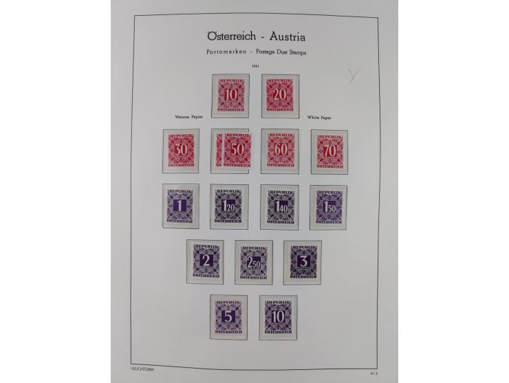 1945/78, postfrische und meist zusätzlich gestempelte Sammlung, in den Hauptnummern komplett, dabei Renner-Kleinbogen und Vög