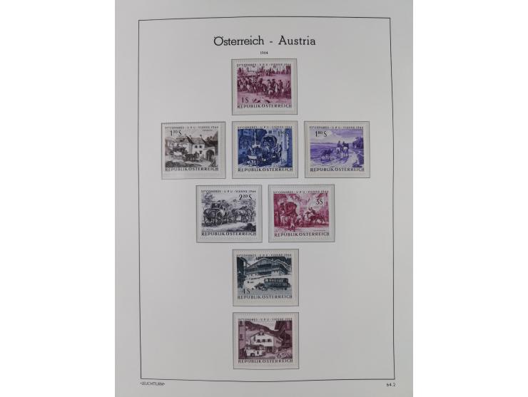1945/78, postfrische und meist zusätzlich gestempelte Sammlung, in den Hauptnummern komplett, dabei Renner-Kleinbogen und Vög