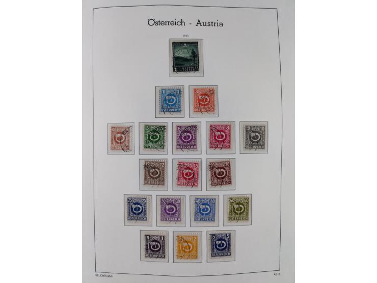 1945/78, postfrische und meist zusätzlich gestempelte Sammlung, in den Hauptnummern komplett, dabei Renner-Kleinbogen und Vög