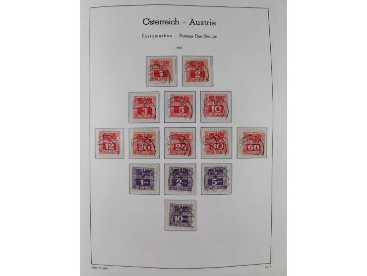 1945/78, postfrische und meist zusätzlich gestempelte Sammlung, in den Hauptnummern komplett, dabei Renner-Kleinbogen und Vög