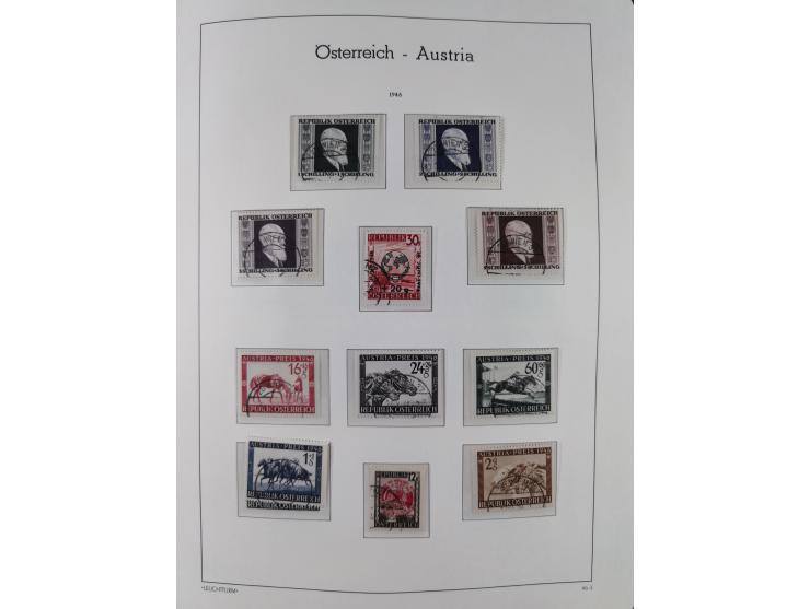 1945/78, postfrische und meist zusätzlich gestempelte Sammlung, in den Hauptnummern komplett, dabei Renner-Kleinbogen und Vög
