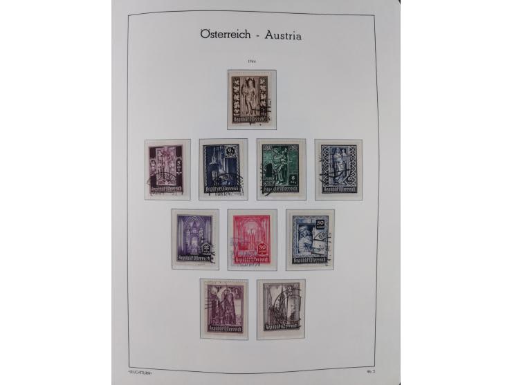 1945/78, postfrische und meist zusätzlich gestempelte Sammlung, in den Hauptnummern komplett, dabei Renner-Kleinbogen und Vög