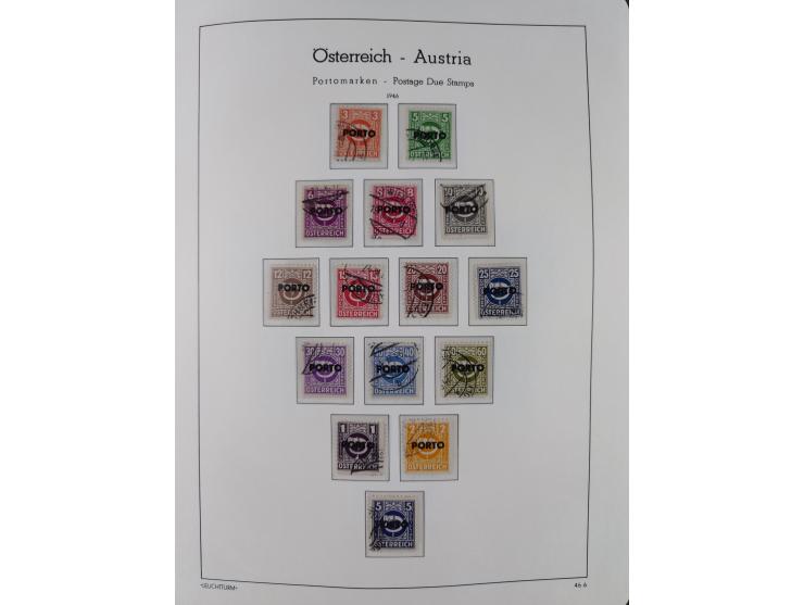 1945/78, postfrische und meist zusätzlich gestempelte Sammlung, in den Hauptnummern komplett, dabei Renner-Kleinbogen und Vög