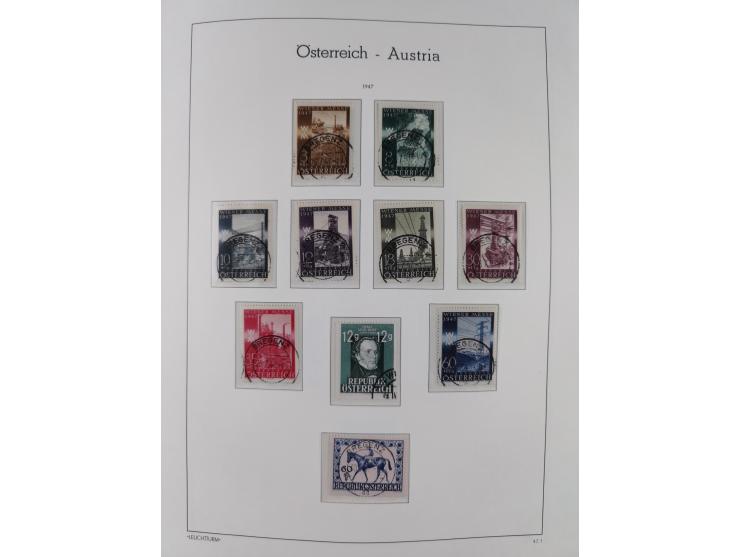 1945/78, postfrische und meist zusätzlich gestempelte Sammlung, in den Hauptnummern komplett, dabei Renner-Kleinbogen und Vög