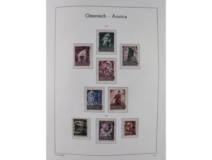 1945/78, postfrische und meist zusätzlich gestempelte Sammlung, in den Hauptnummern komplett, dabei Renner-Kleinbogen und Vög