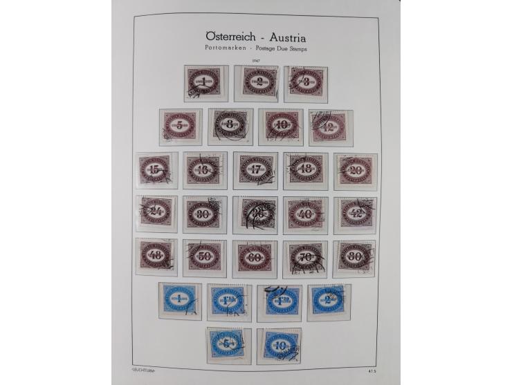 1945/78, postfrische und meist zusätzlich gestempelte Sammlung, in den Hauptnummern komplett, dabei Renner-Kleinbogen und Vög