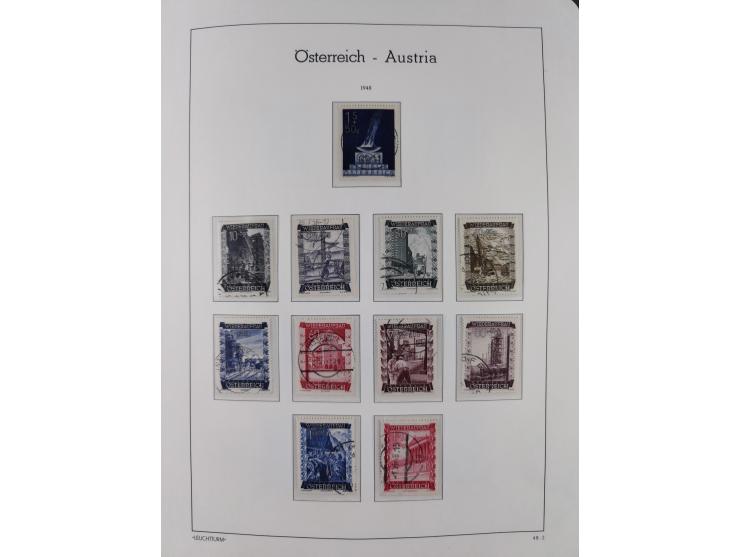 1945/78, postfrische und meist zusätzlich gestempelte Sammlung, in den Hauptnummern komplett, dabei Renner-Kleinbogen und Vög
